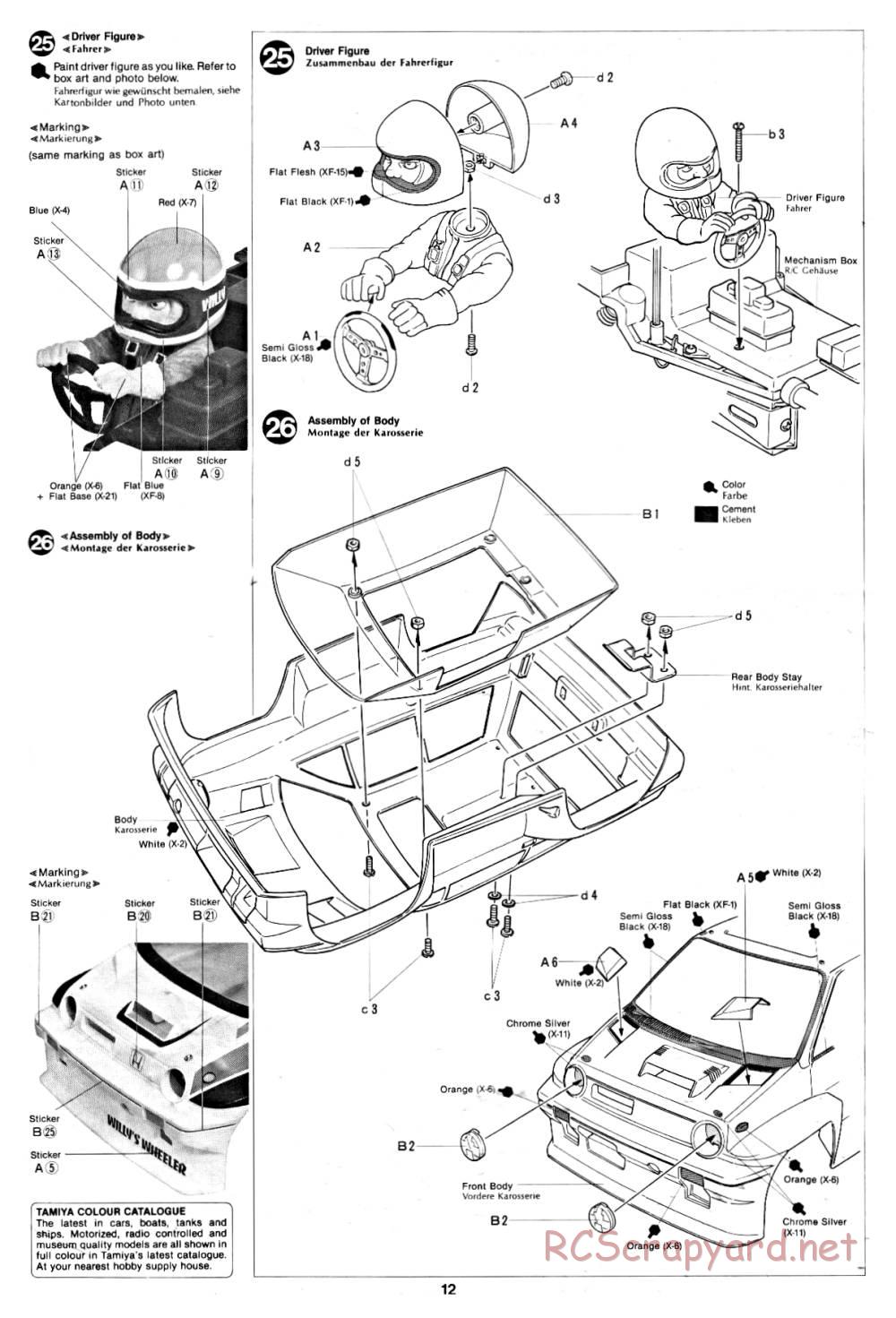 Tamiya - Willy's Wheeler - 58039 - Manual - Page 12