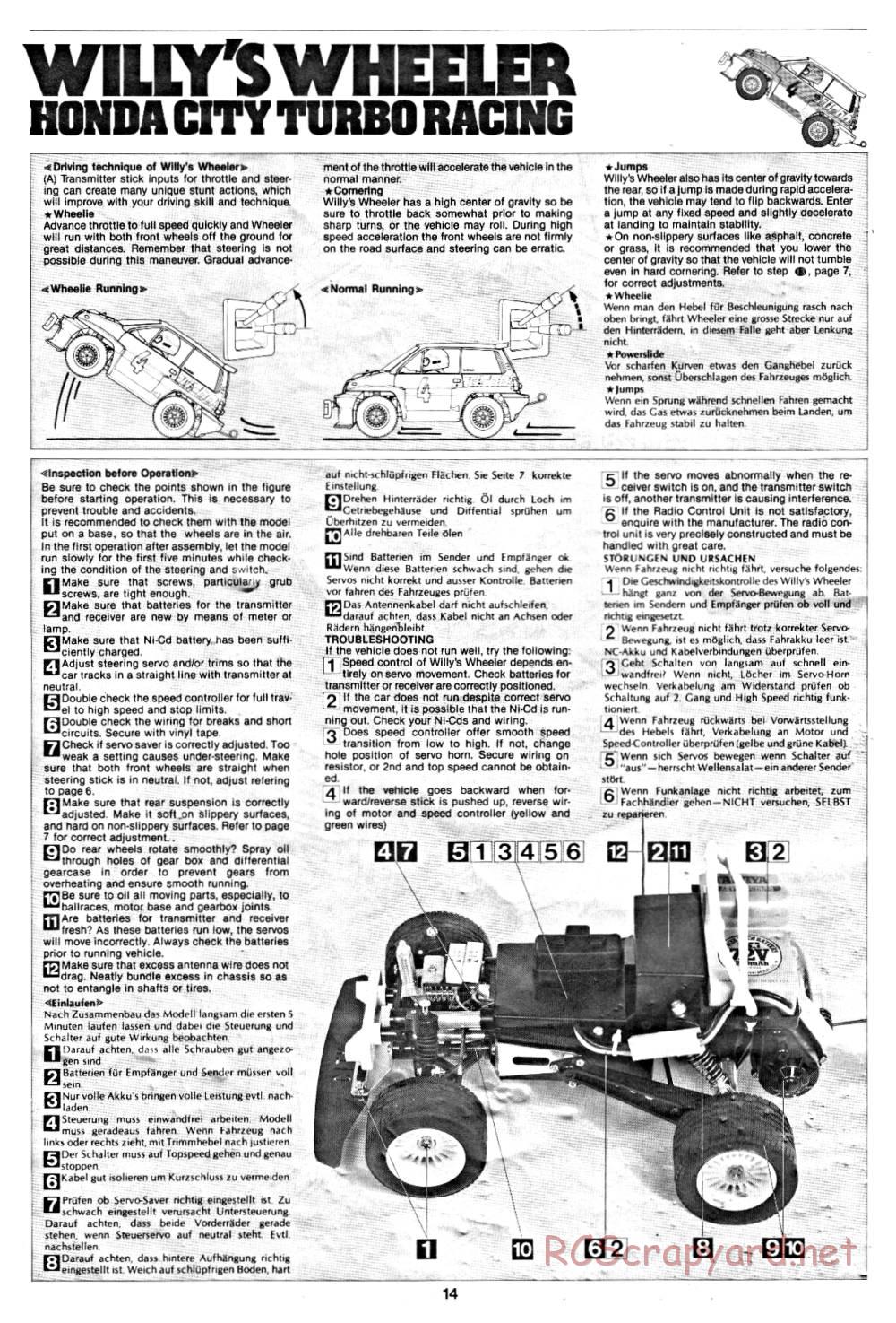 Tamiya - Willy's Wheeler - 58039 - Manual - Page 14