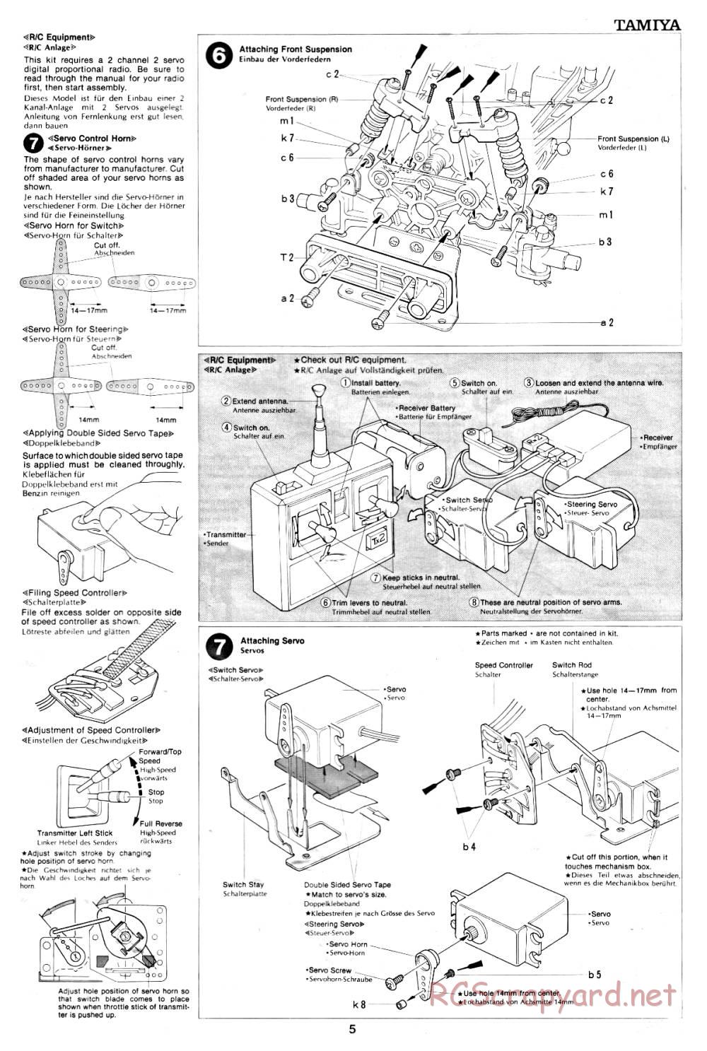 Tamiya - Willy's Wheeler - 58039 - Manual - Page 5