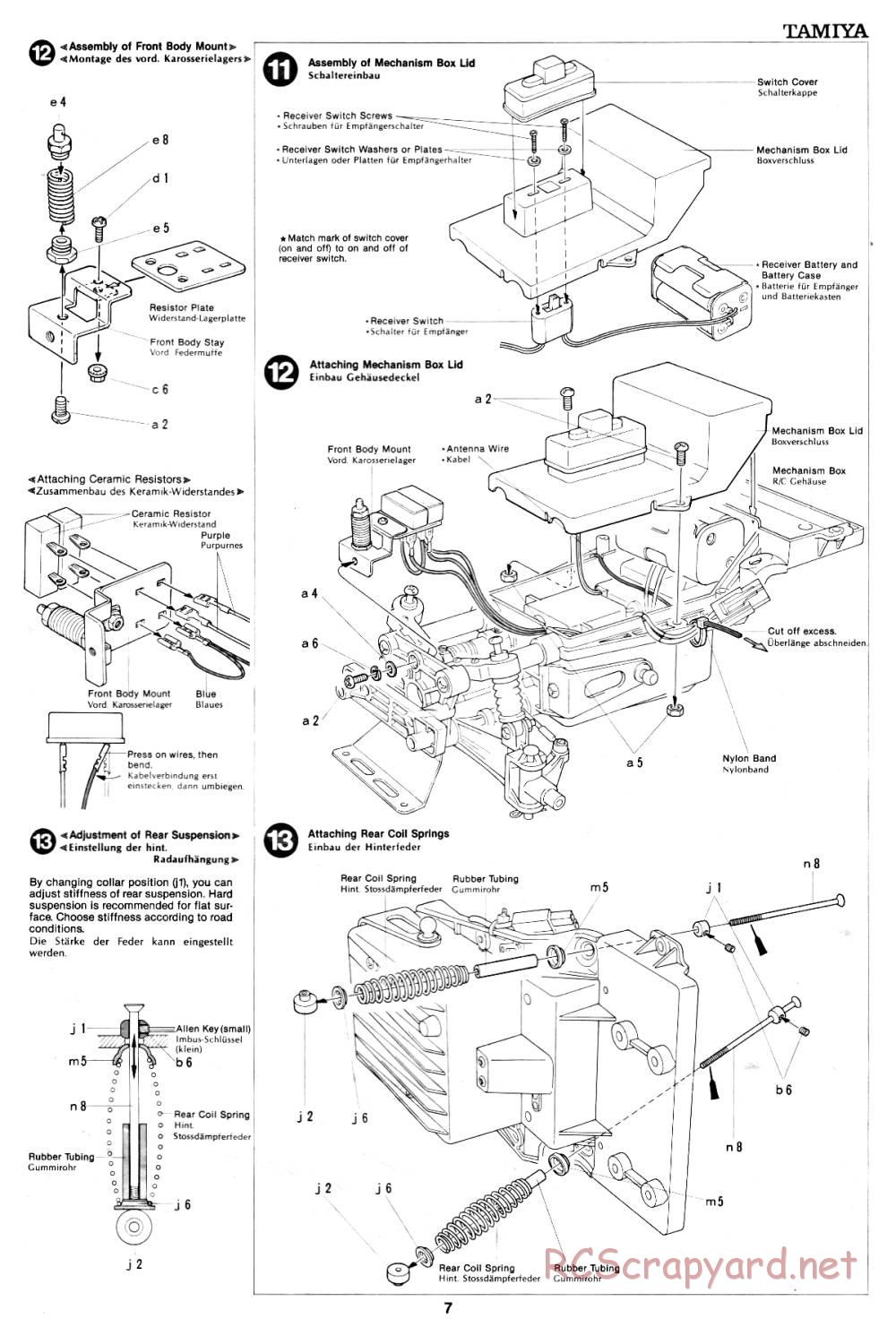 Tamiya - Willy's Wheeler - 58039 - Manual - Page 7