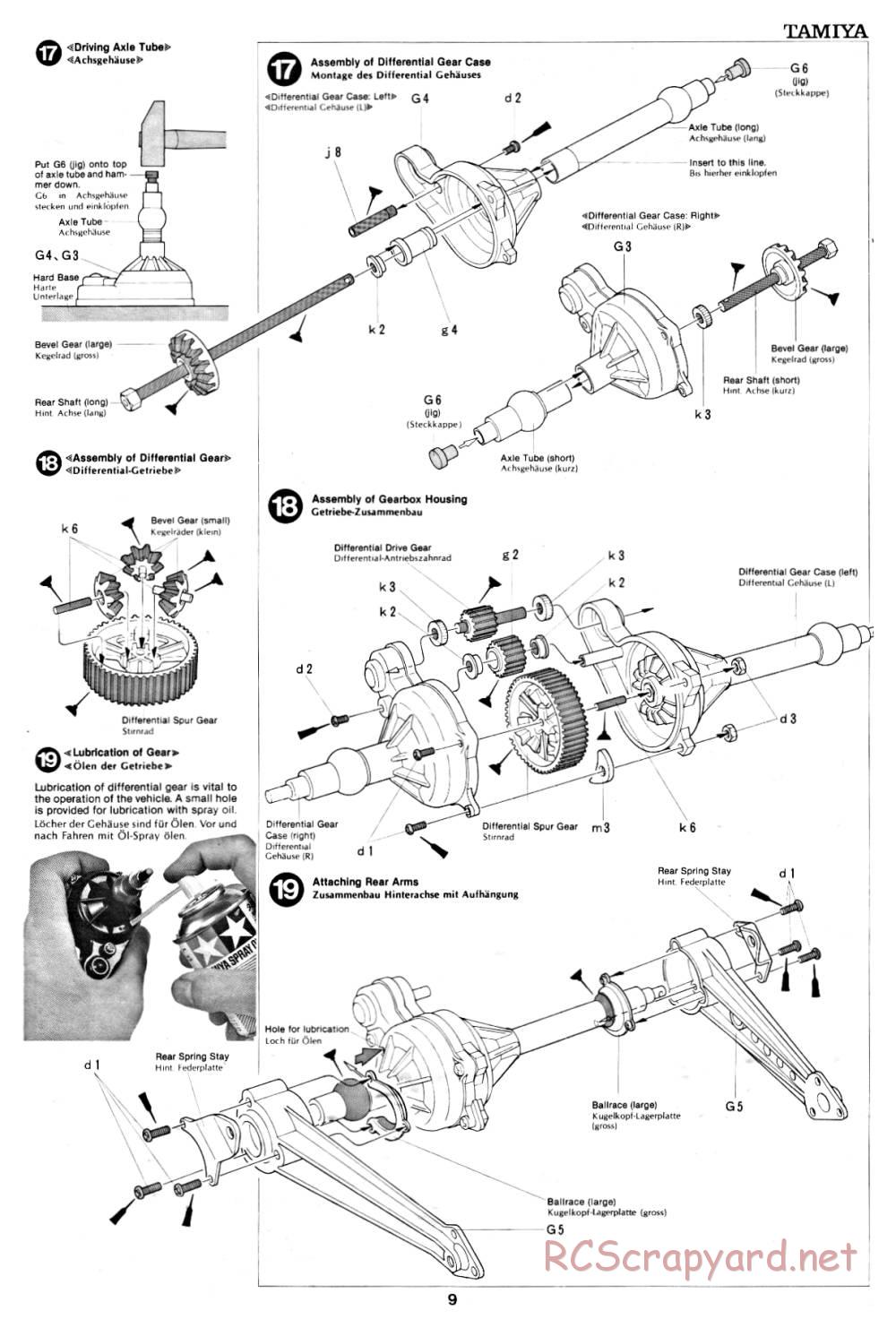 Tamiya - Willy's Wheeler - 58039 - Manual - Page 9