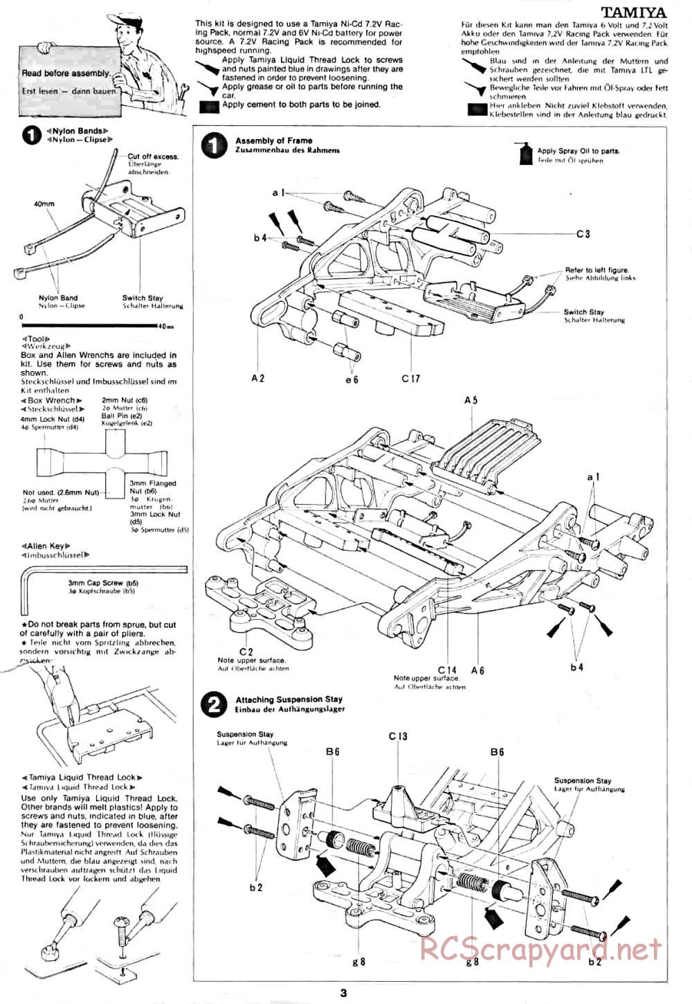 Tamiya - Lancia Rally - 58040 - Manual - Page 3