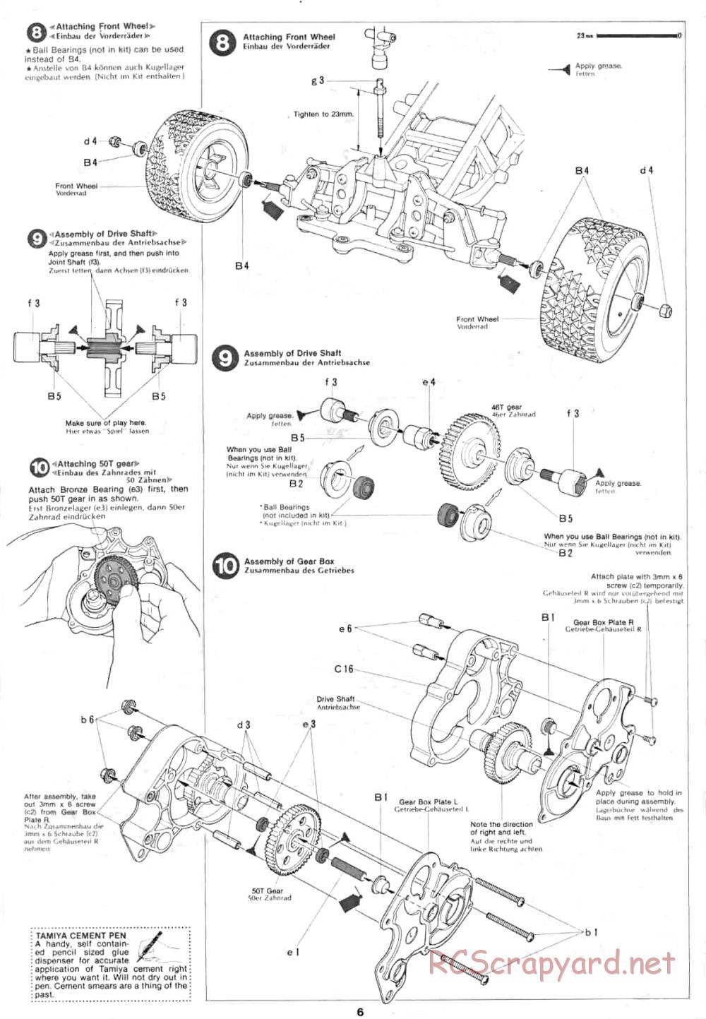 Tamiya - Lancia Rally - 58040 - Manual - Page 6