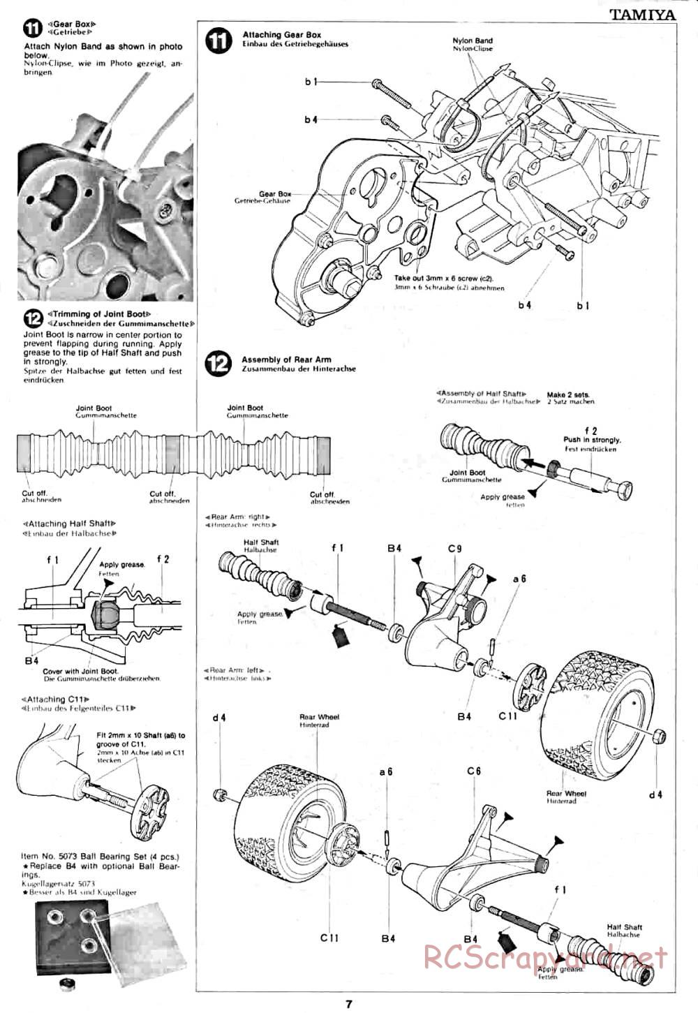 Tamiya - Lancia Rally - 58040 - Manual - Page 7