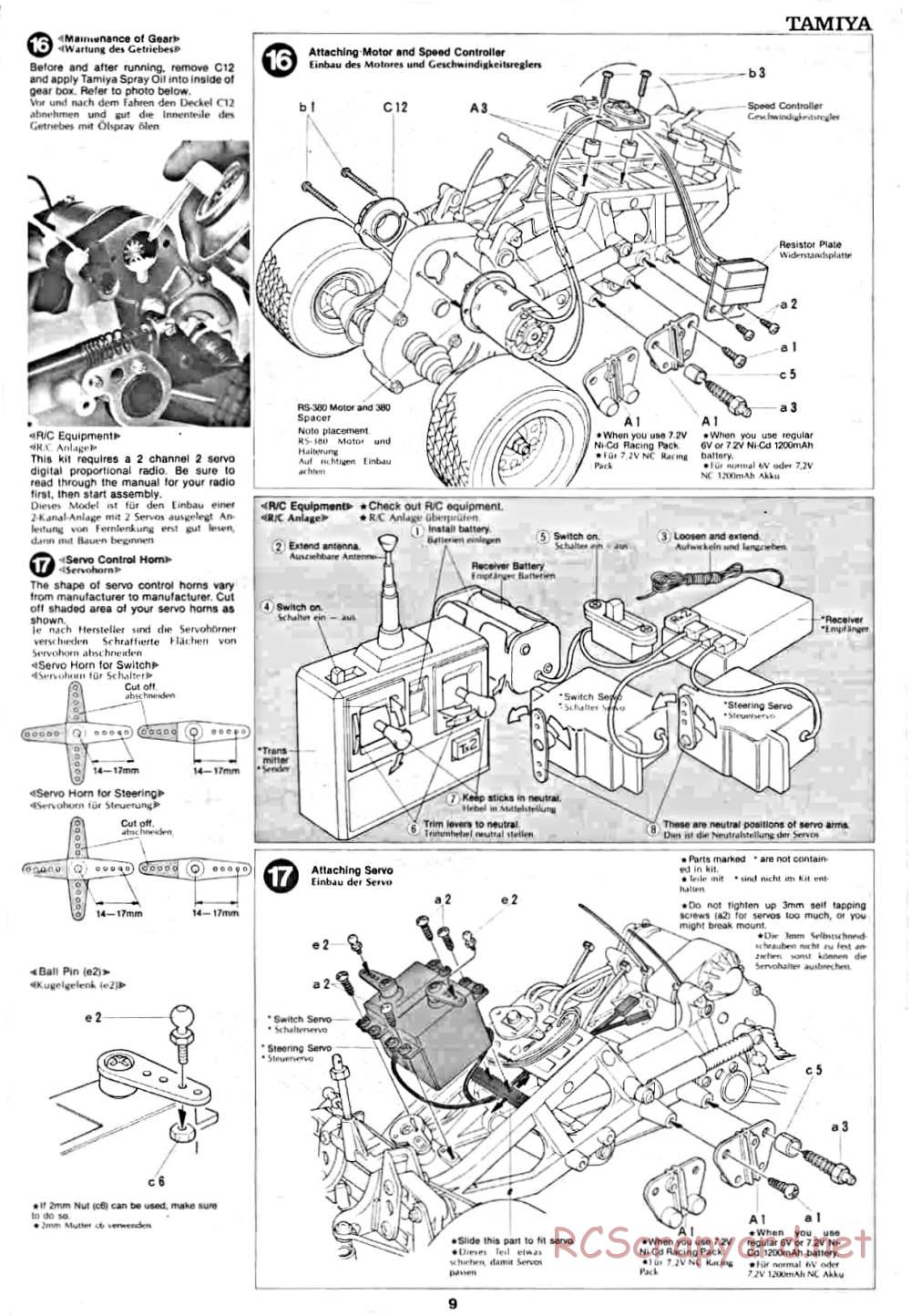 Tamiya - Lancia Rally - 58040 - Manual - Page 9