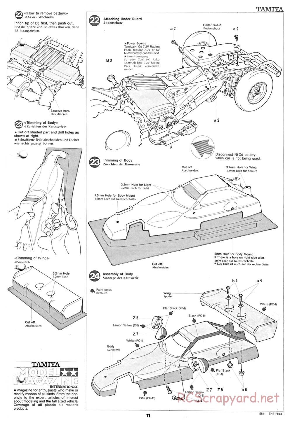 Tamiya - The Frog - 58041 - Manual - Page 11