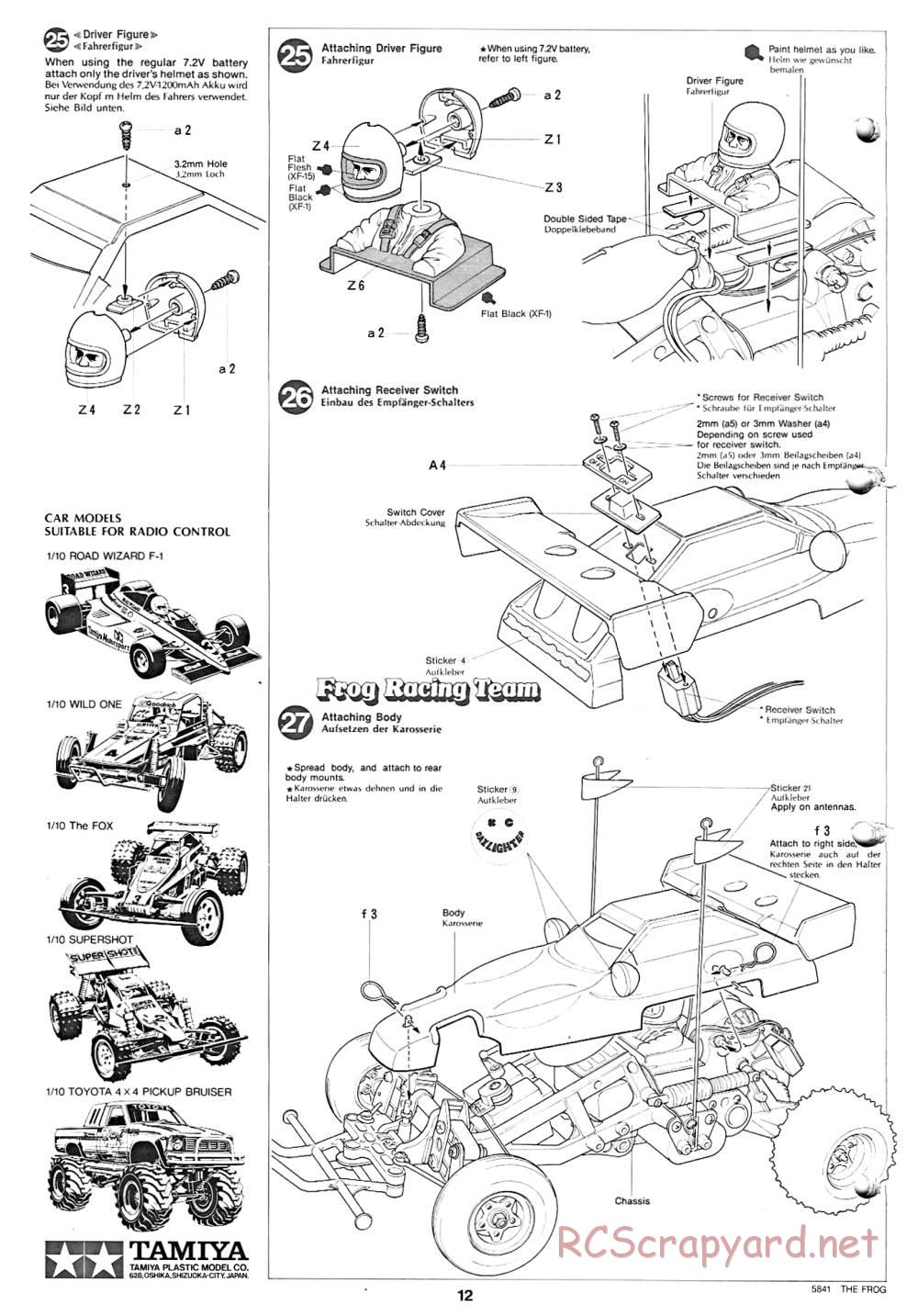 Tamiya - The Frog - 58041 - Manual - Page 12