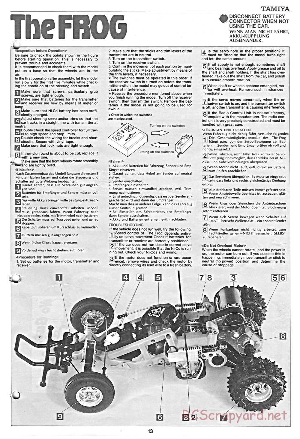 Tamiya - The Frog - 58041 - Manual - Page 13