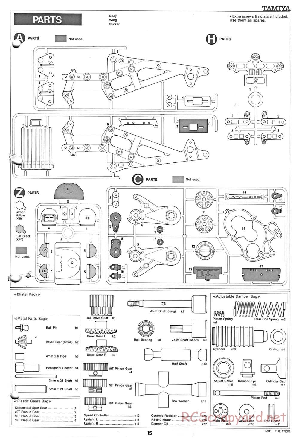 Tamiya - The Frog - 58041 - Manual - Page 15