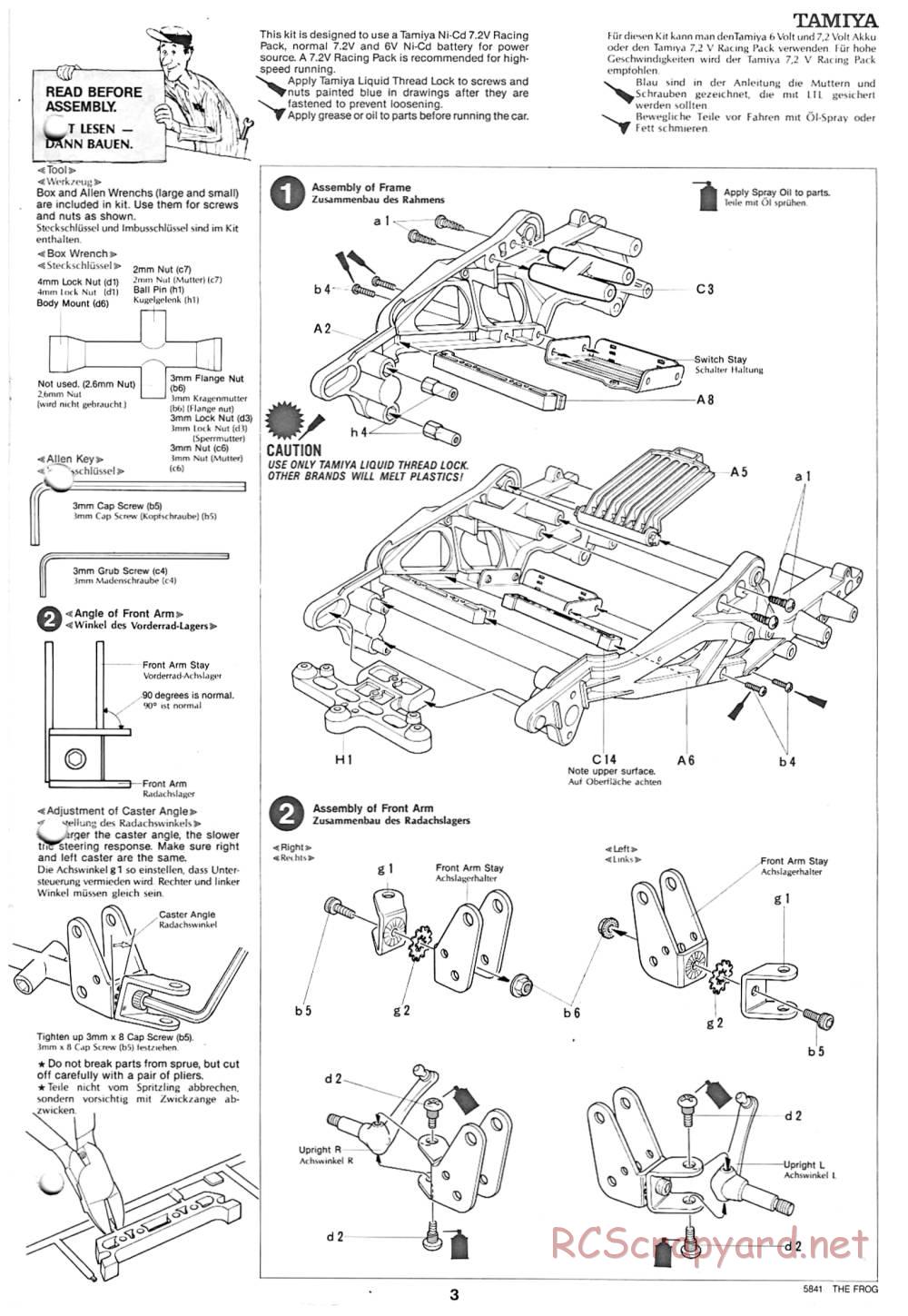 Tamiya - The Frog - 58041 - Manual - Page 3