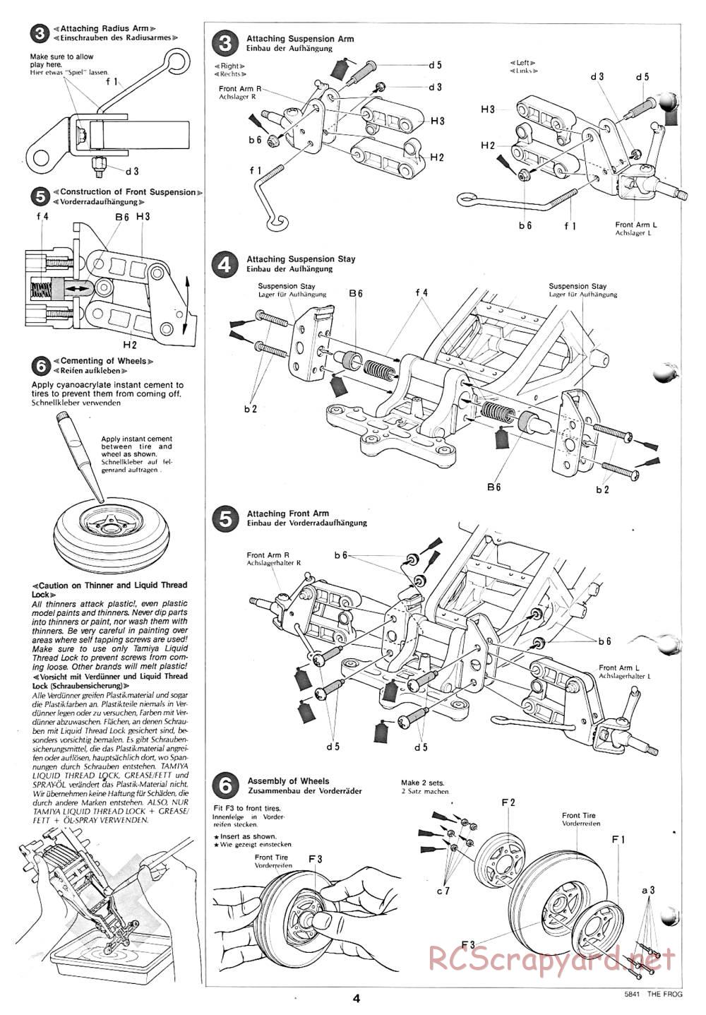 Tamiya - The Frog - 58041 - Manual - Page 4