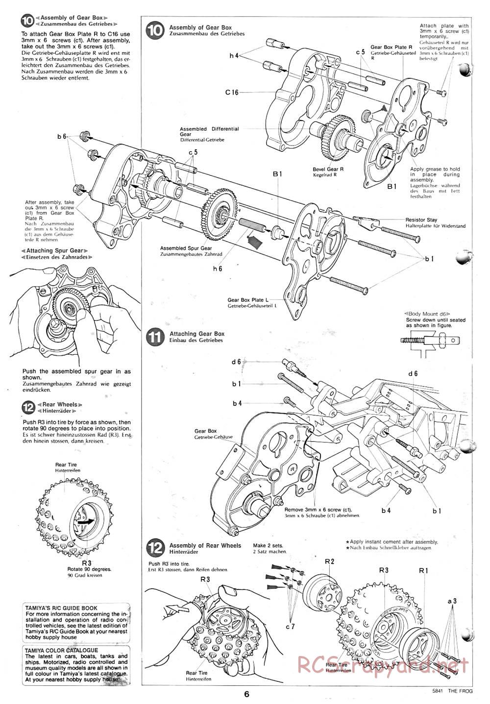 Tamiya - The Frog - 58041 - Manual - Page 6