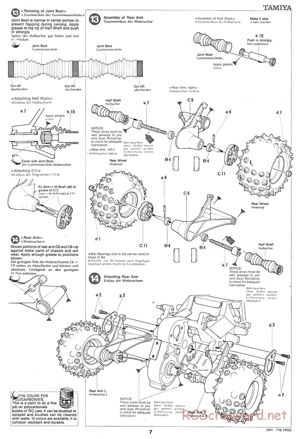 Tamiya - The Frog - 58041 - Manual - Page 7