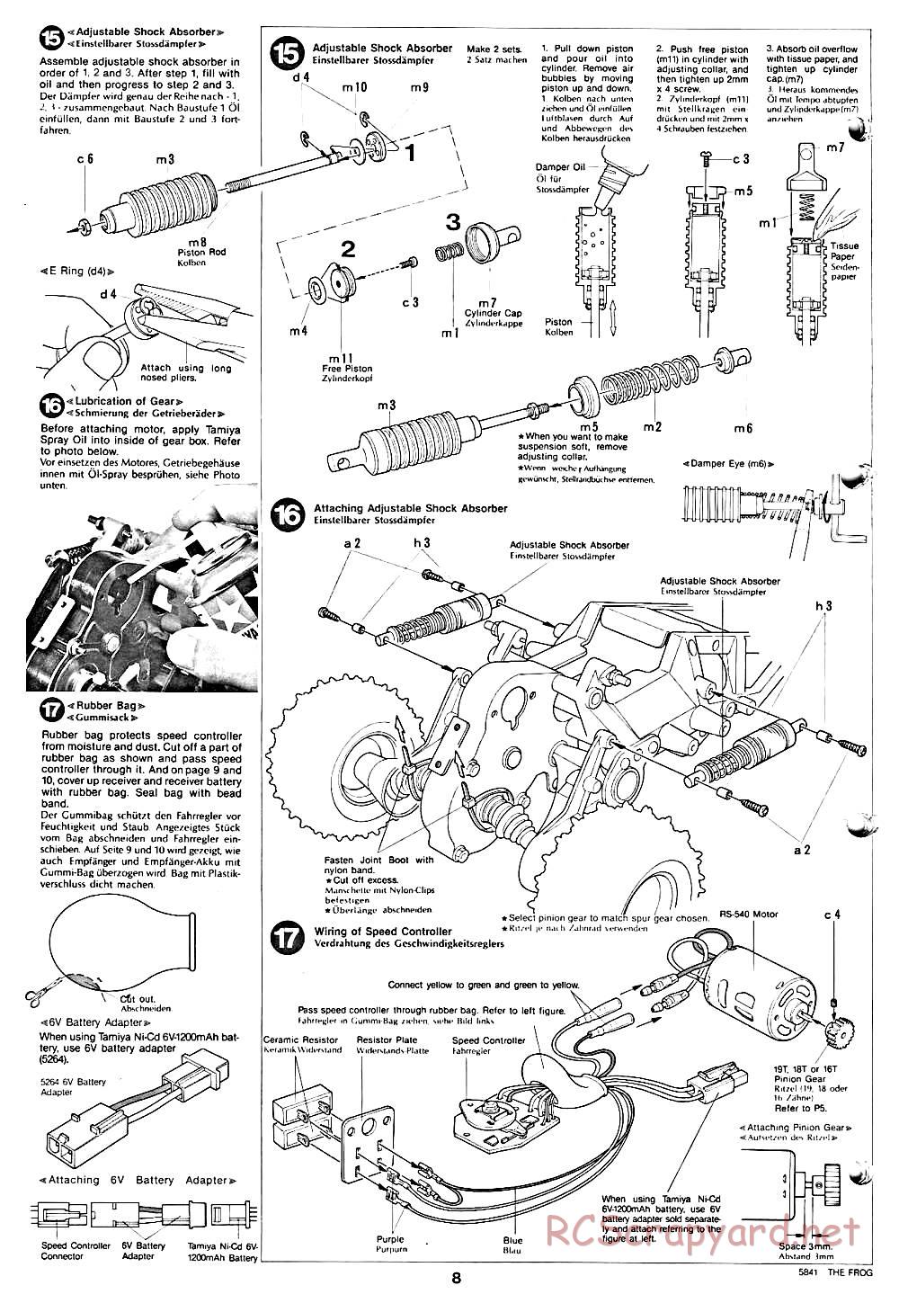 Tamiya - The Frog - 58041 - Manual - Page 8