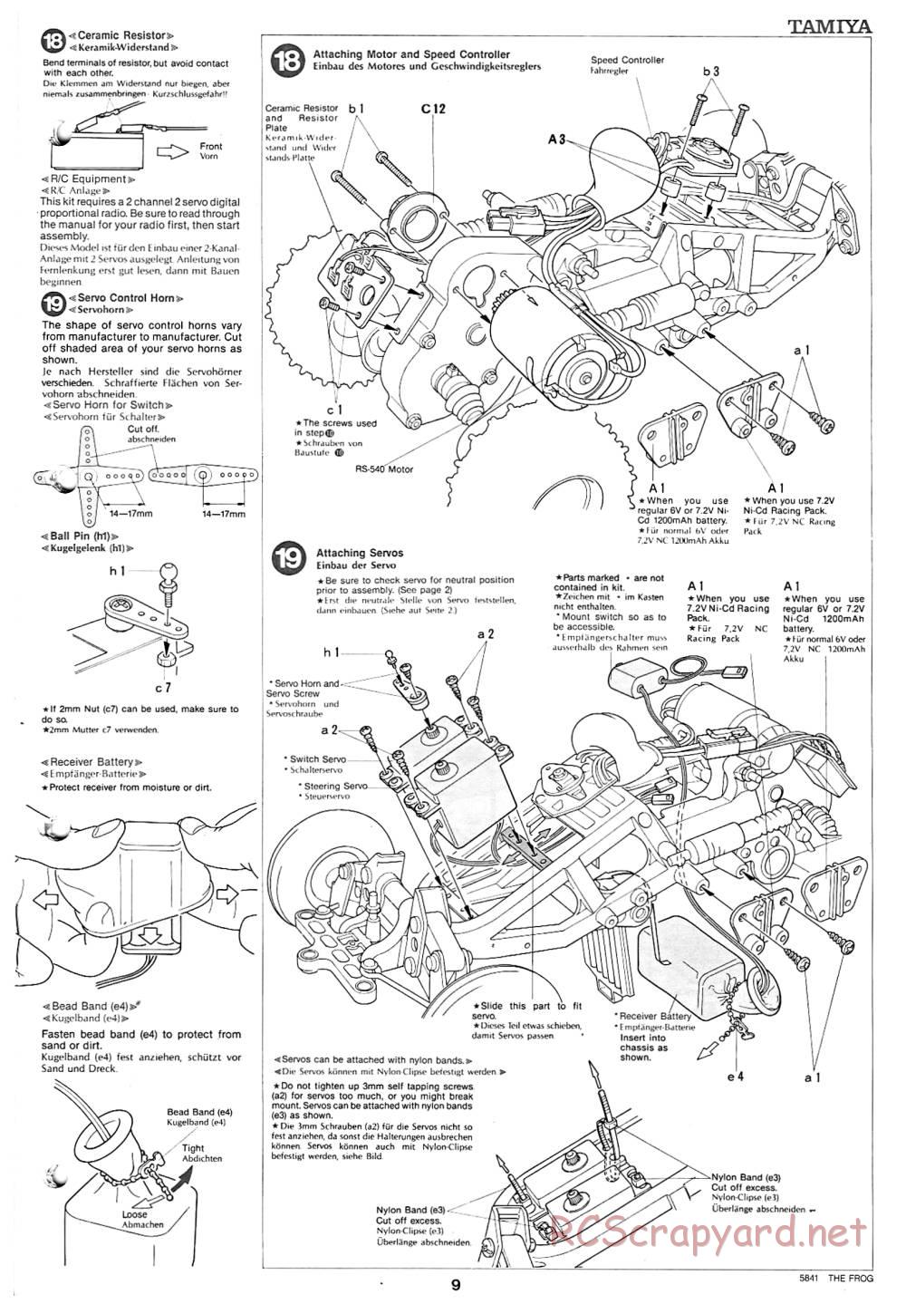 Tamiya - The Frog - 58041 - Manual - Page 9