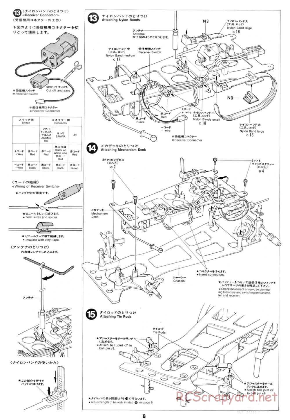 Tamiya - Porsche 956 - RM MK.5 - 58042 - Manual - Page 8