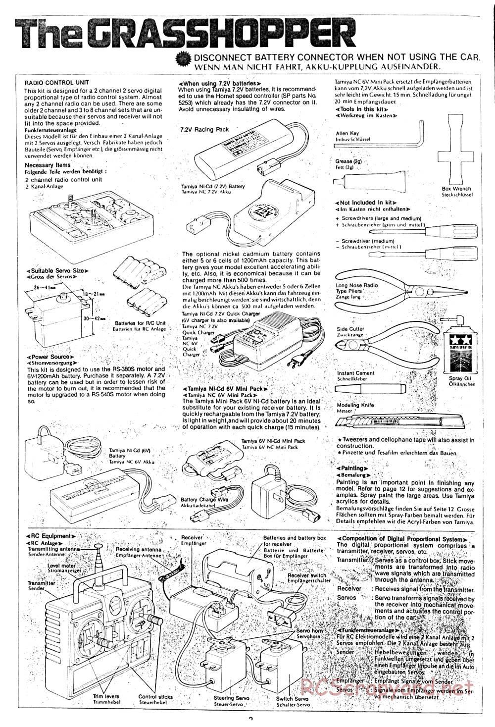 Tamiya - The Grasshopper - 58043 - Manual - Page 2