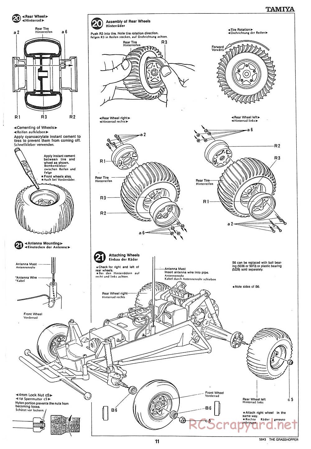 Tamiya - The Grasshopper - 58043 - Manual - Page 11