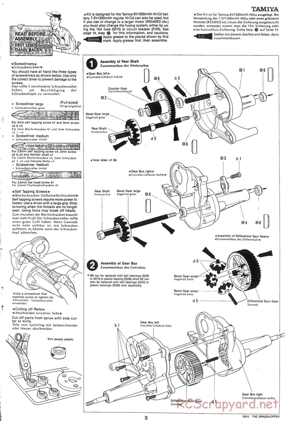 Tamiya - The Grasshopper - 58043 - Manual - Page 3