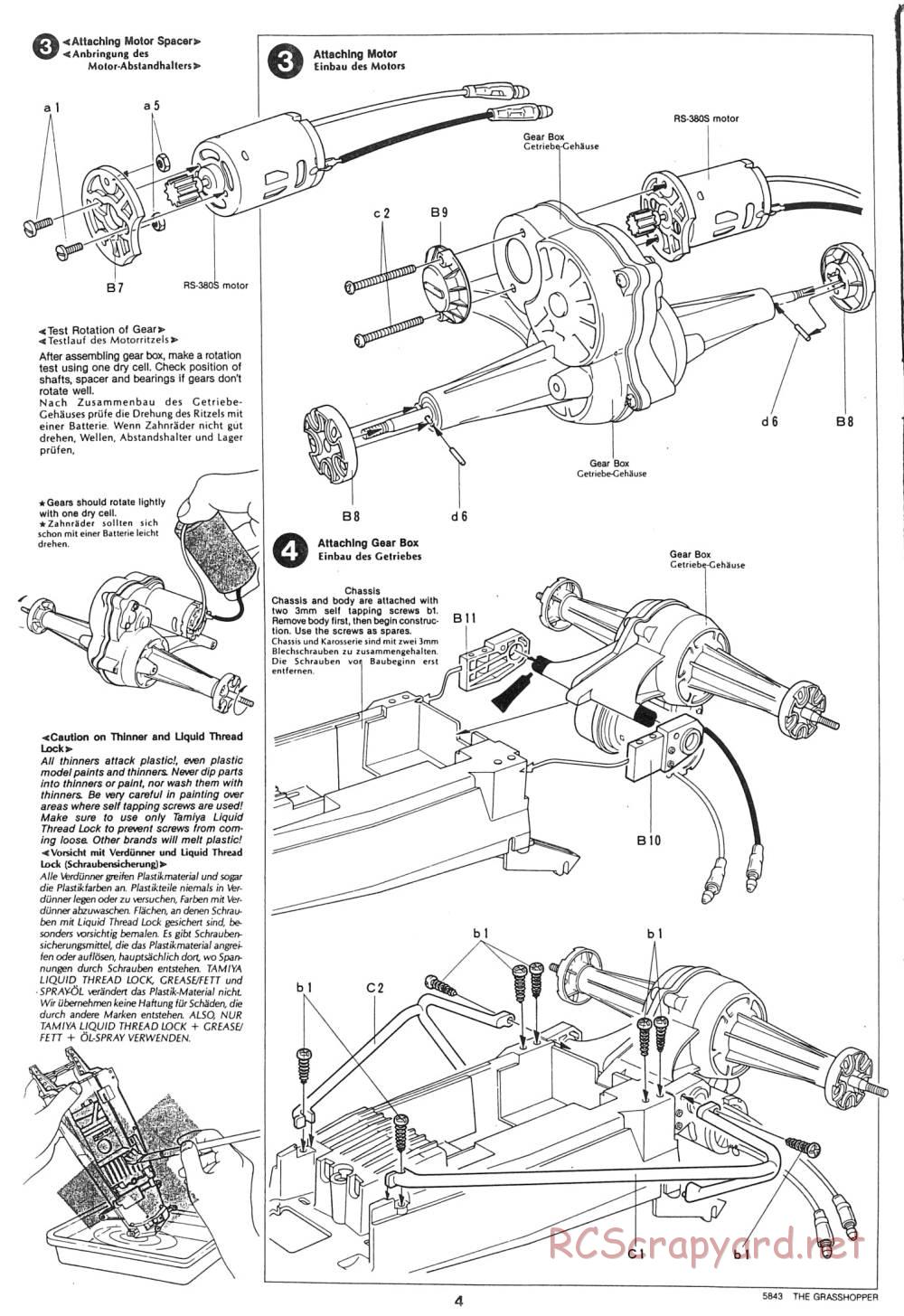 Tamiya - The Grasshopper - 58043 - Manual - Page 4