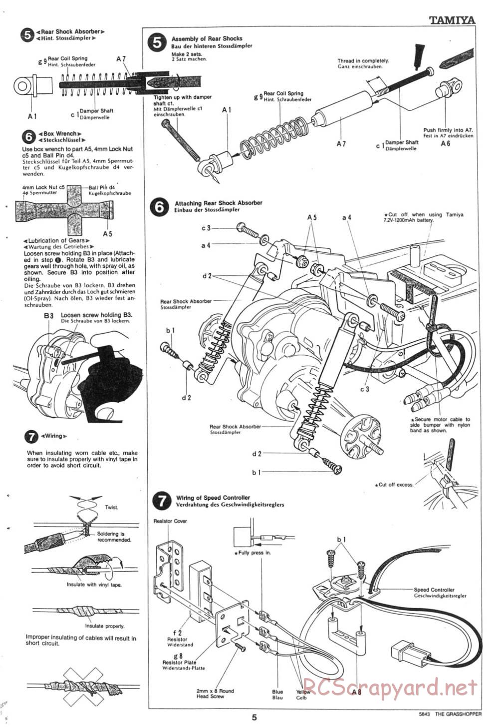 Tamiya - The Grasshopper - 58043 - Manual - Page 5