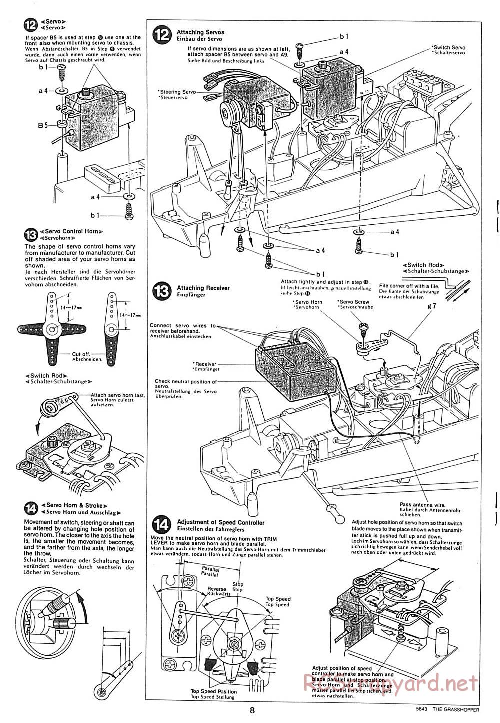 Tamiya - The Grasshopper - 58043 - Manual - Page 8