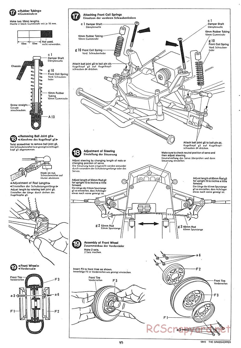 Tamiya - The Grasshopper - 58043 - Manual - Page 10