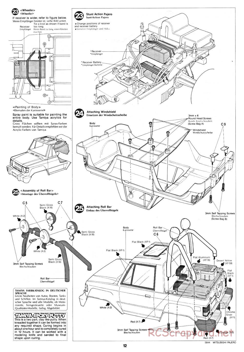 Tamiya - Mitsubishi Pajero - 58044 - Manual - Page 12