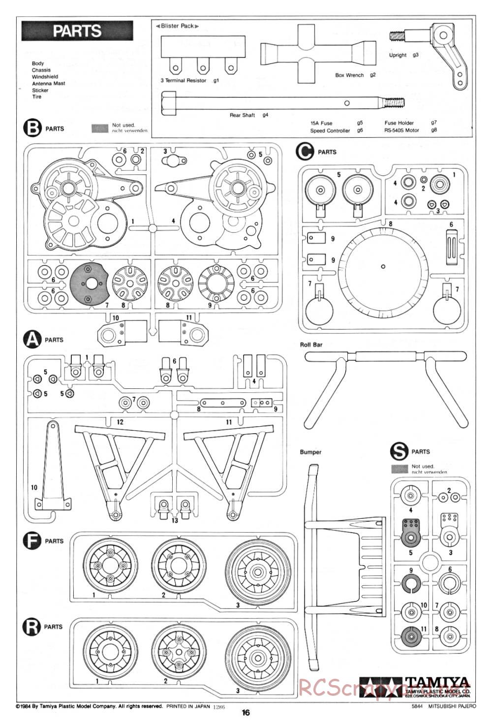 Tamiya - Mitsubishi Pajero - 58044 - Manual - Page 16