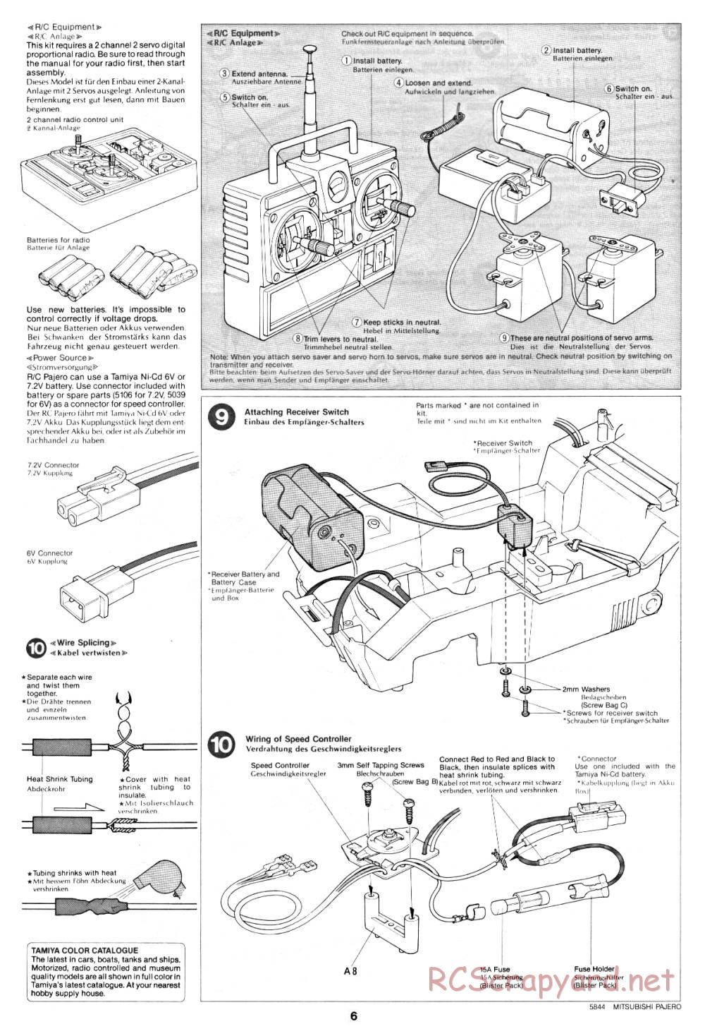 Tamiya - Mitsubishi Pajero - 58044 - Manual - Page 6