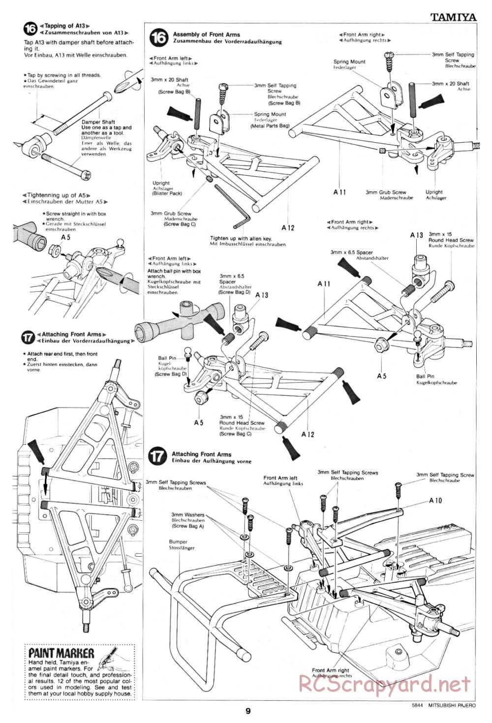 Tamiya - Mitsubishi Pajero - 58044 - Manual - Page 9