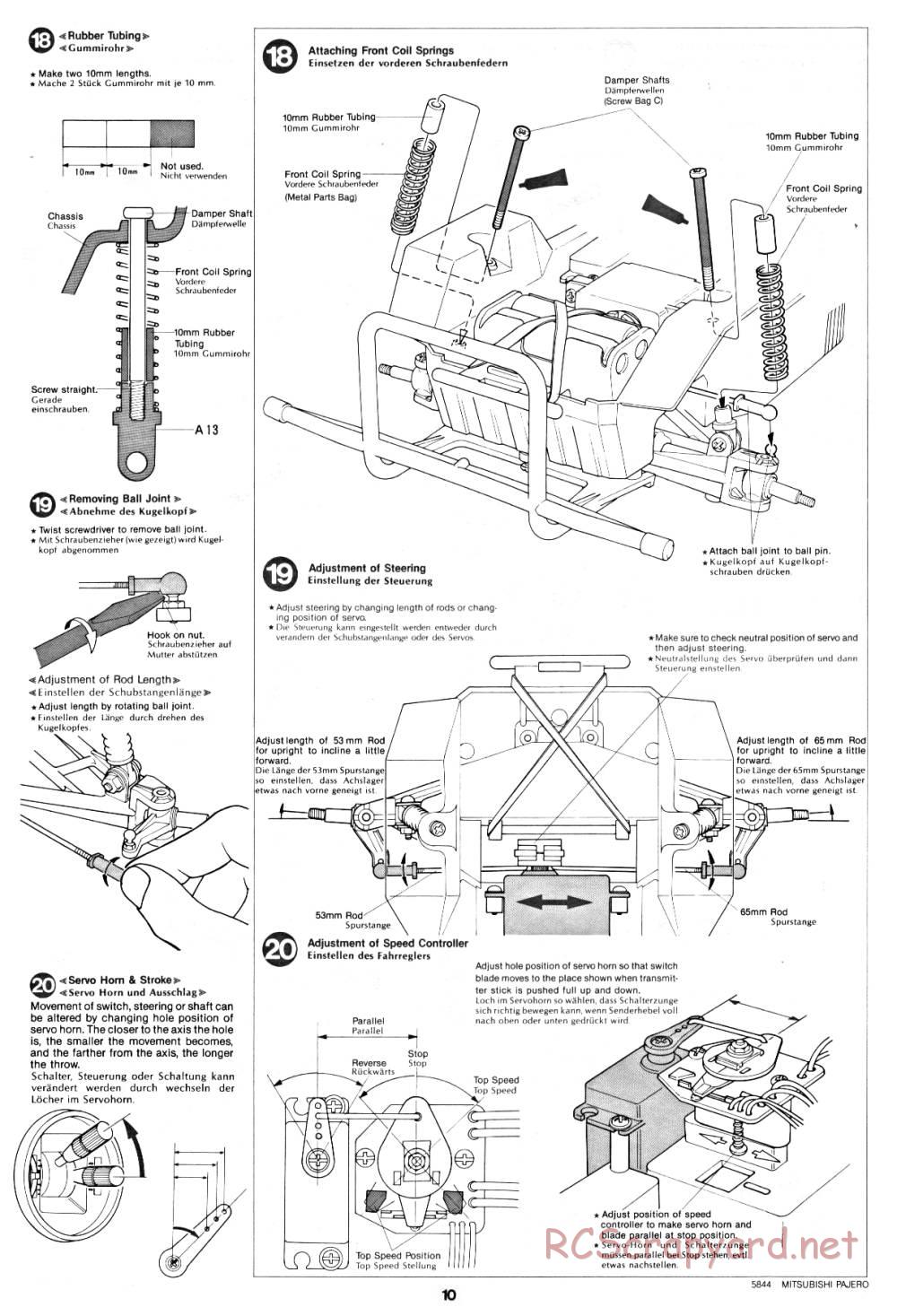 Tamiya - Mitsubishi Pajero - 58044 - Manual - Page 10