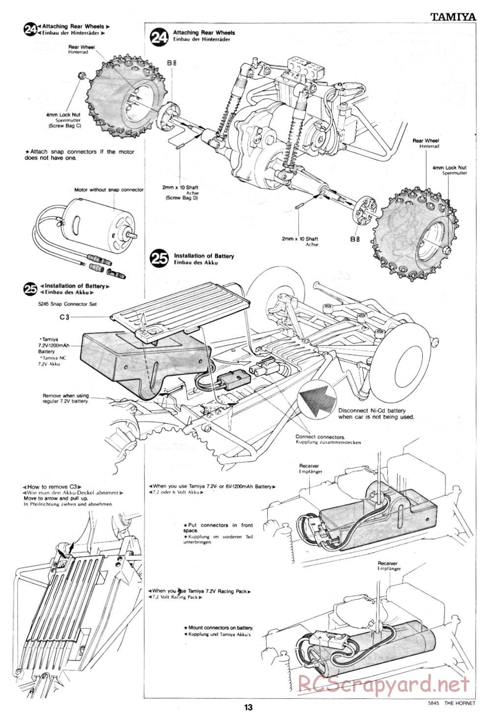 Tamiya - The Hornet - 58045 - Manual - Page 13
