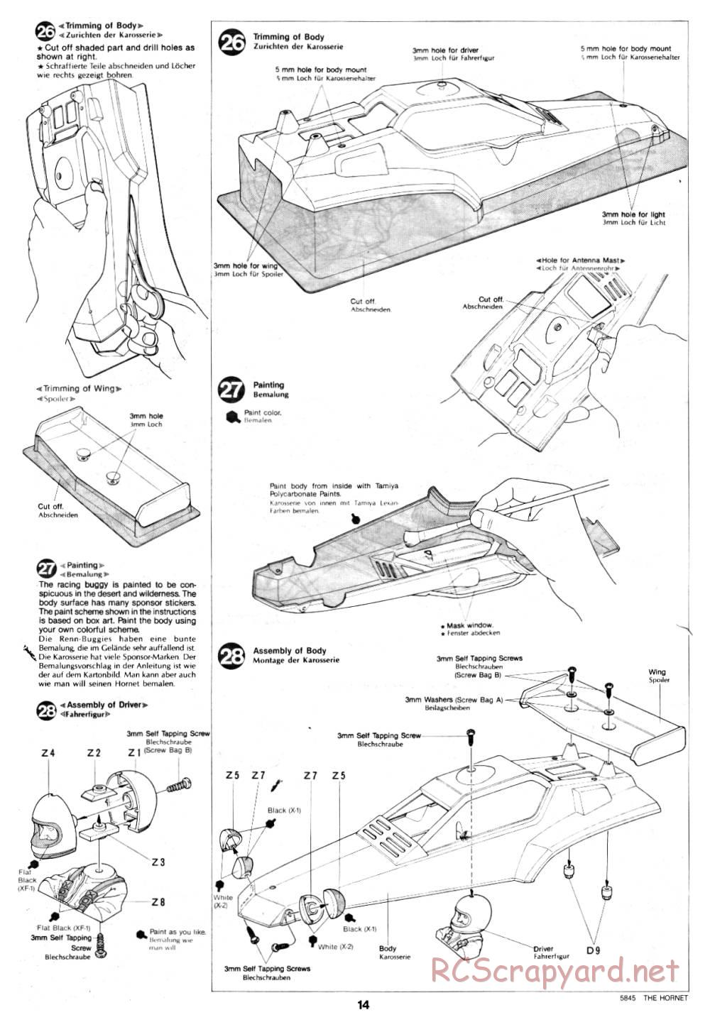 Tamiya - The Hornet - 58045 - Manual - Page 14