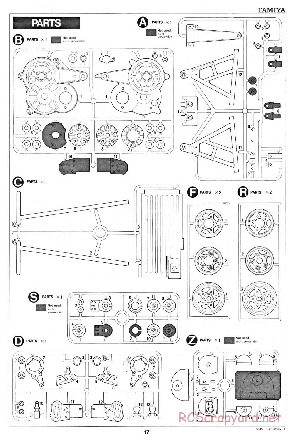 Tamiya - The Hornet - 58045 - Manual - Page 17