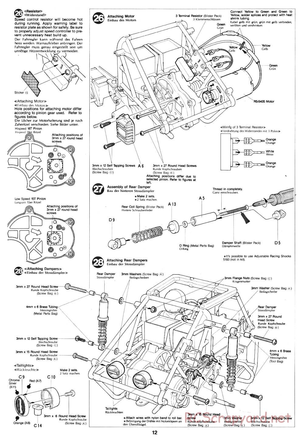 Tamiya - Fast Attack Vehicle - 58046 - Manual - Page 12
