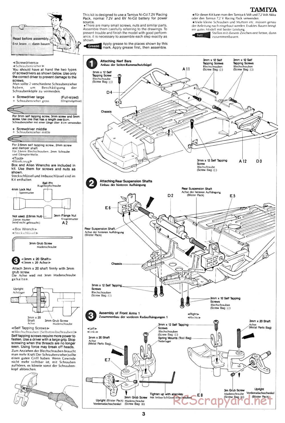 Tamiya - Fast Attack Vehicle - 58046 - Manual - Page 3