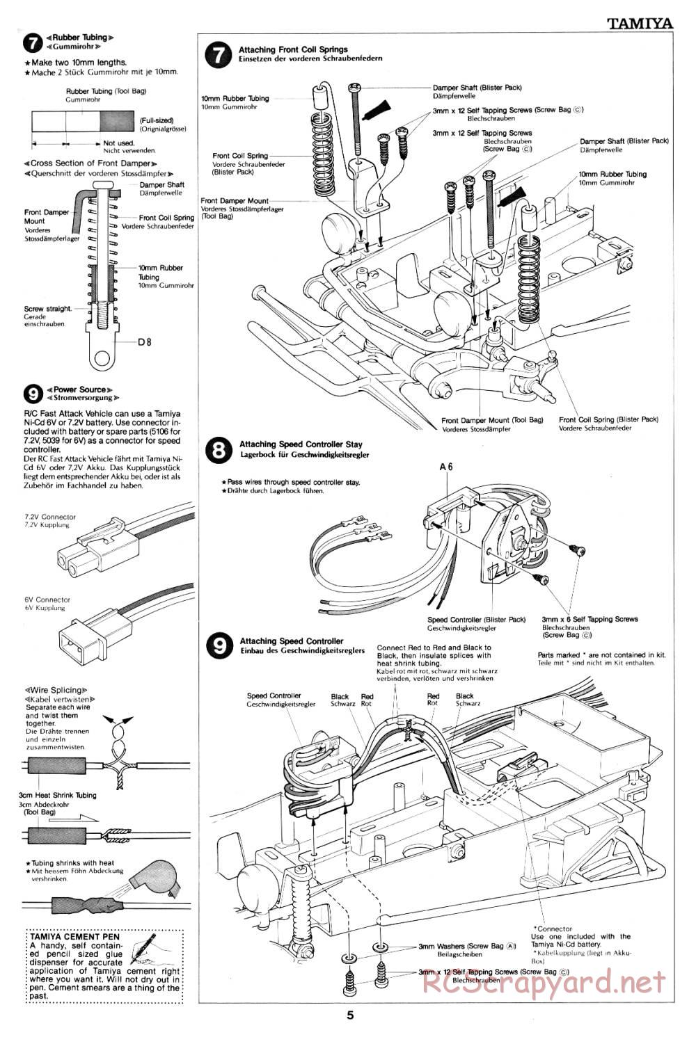 Tamiya - Fast Attack Vehicle - 58046 - Manual - Page 5