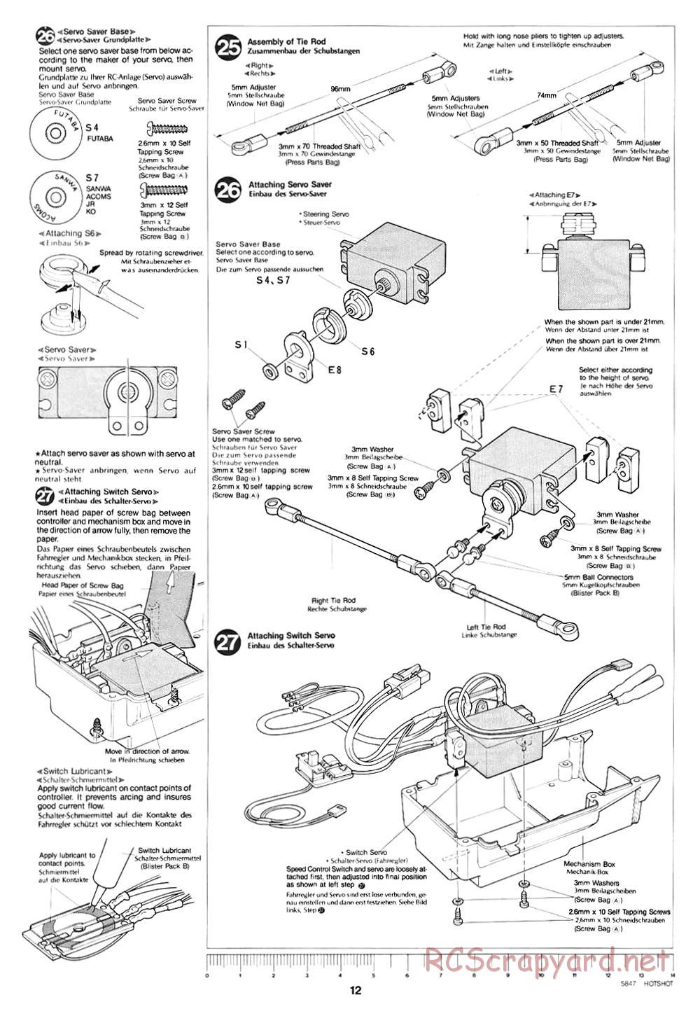 Tamiya - Hotshot - 58047 - Manual - Page 12