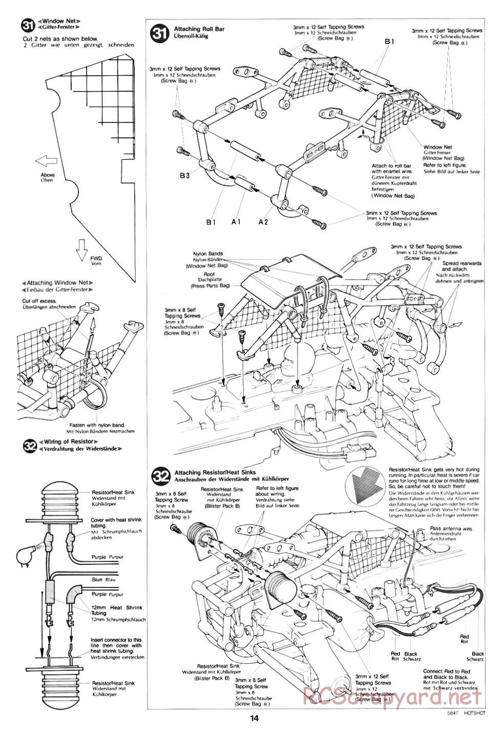 Tamiya - Hotshot - 58047 - Manual - Page 14