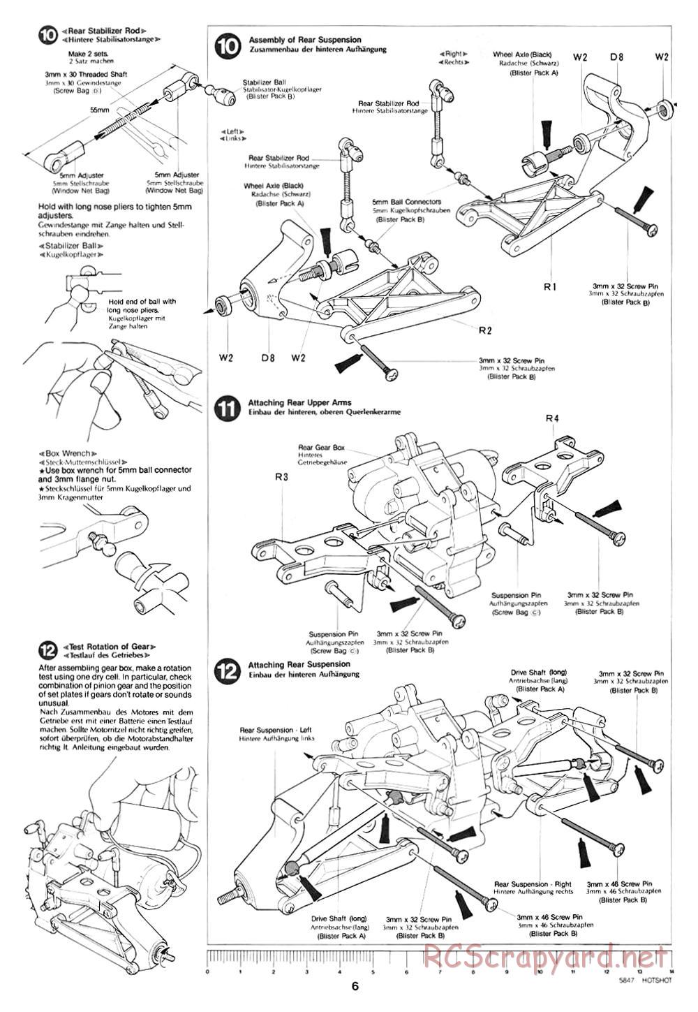 Tamiya - Hotshot - 58047 - Manual - Page 6