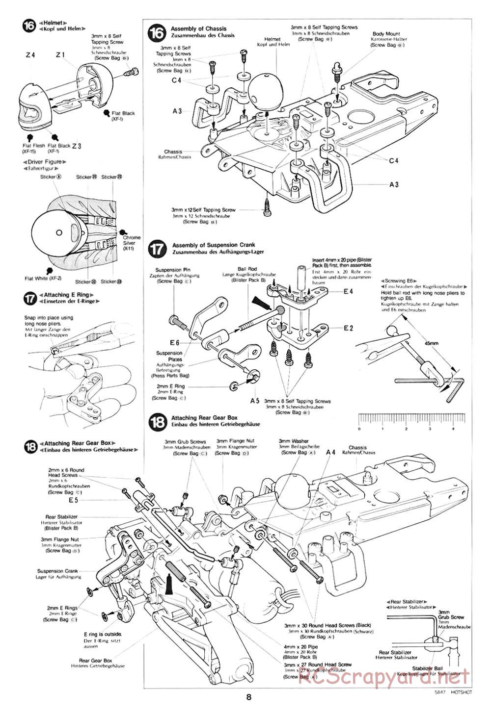 Tamiya - Hotshot - 58047 - Manual - Page 8