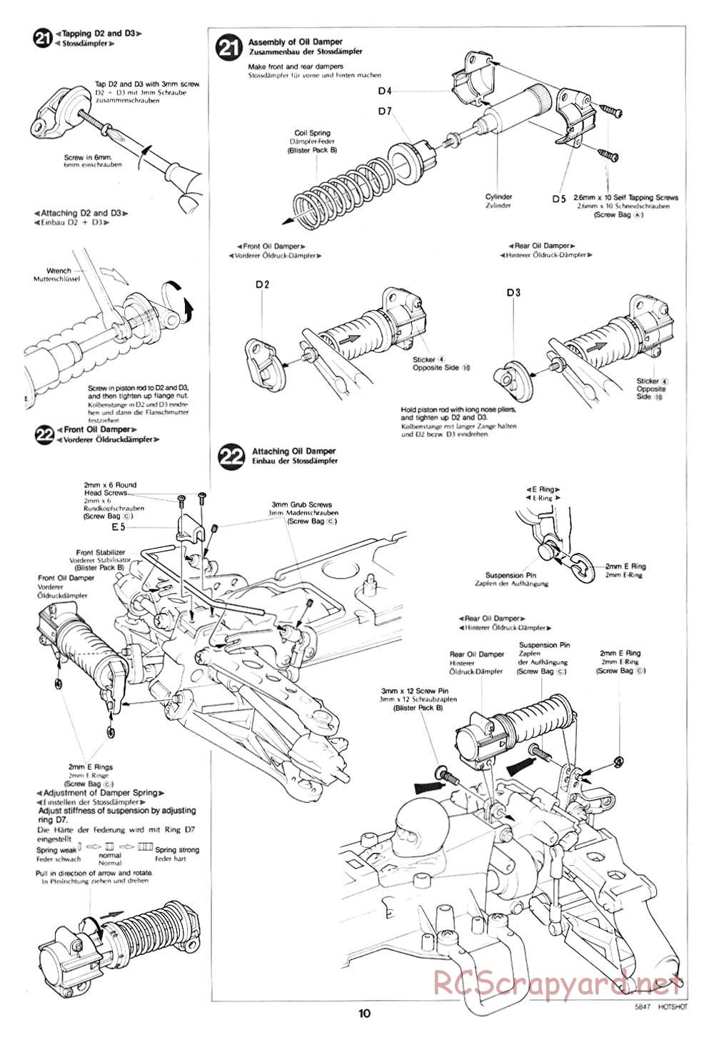 Tamiya - Hotshot - 58047 - Manual - Page 10