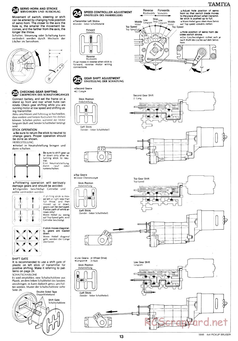Tamiya - Toyota 4x4 Pick-Up Bruiser - 58048 - Manual - Page 13