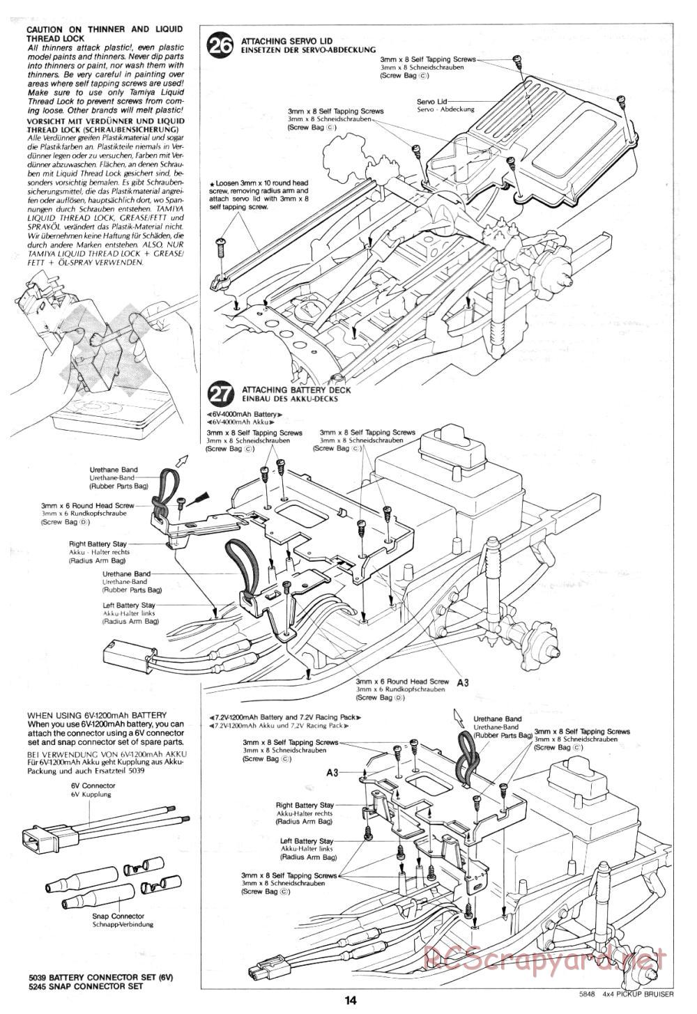 Tamiya - Toyota 4x4 Pick-Up Bruiser - 58048 - Manual - Page 14