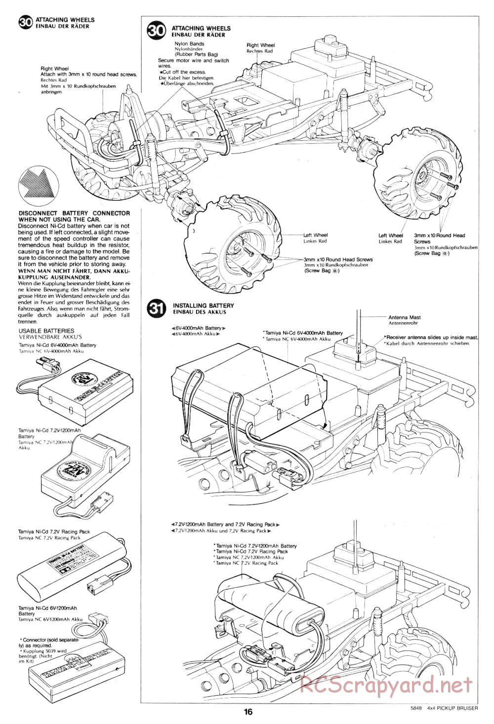 Tamiya - Toyota 4x4 Pick-Up Bruiser - 58048 - Manual - Page 16