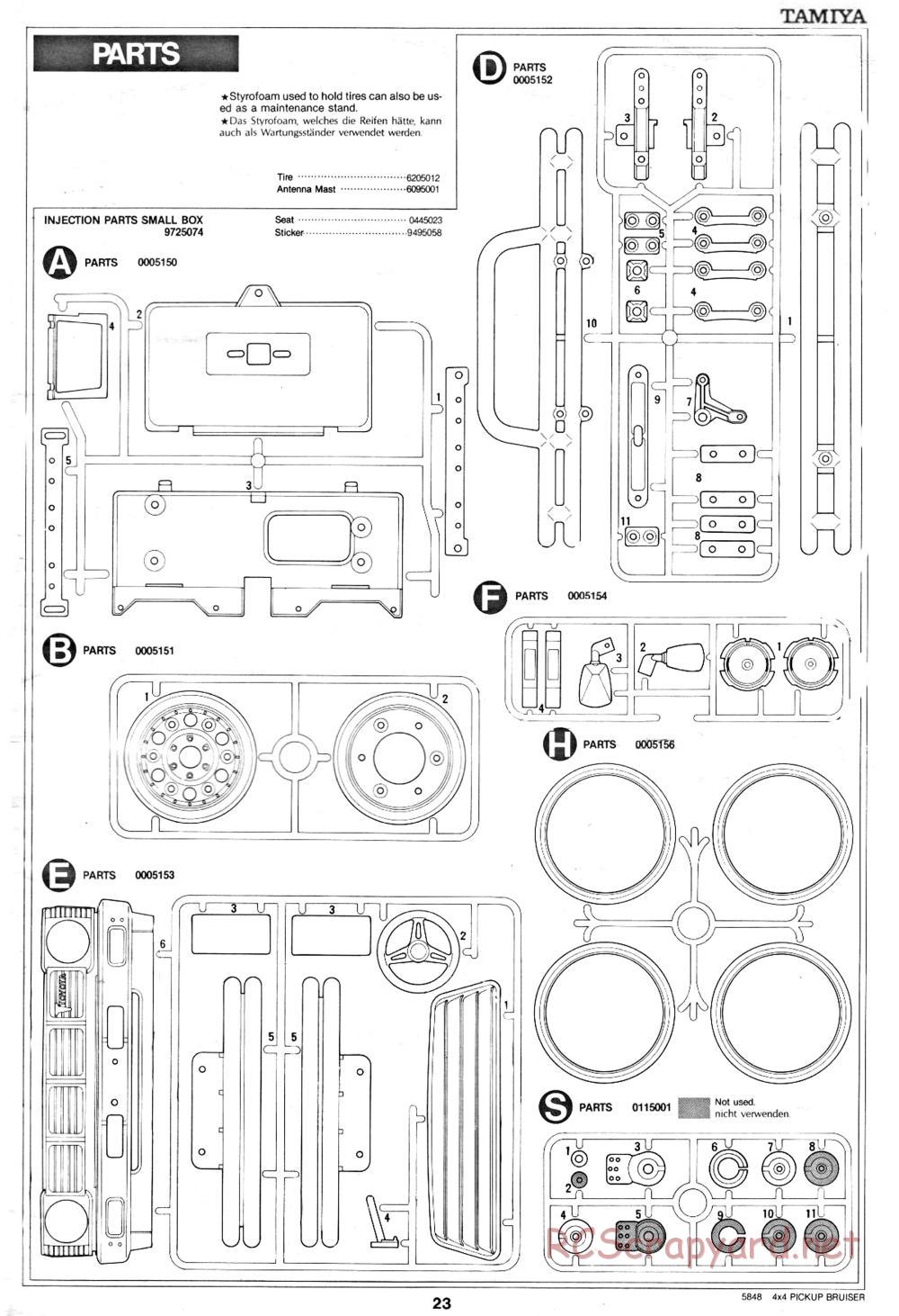 Tamiya - Toyota 4x4 Pick-Up Bruiser - 58048 - Manual - Page 23