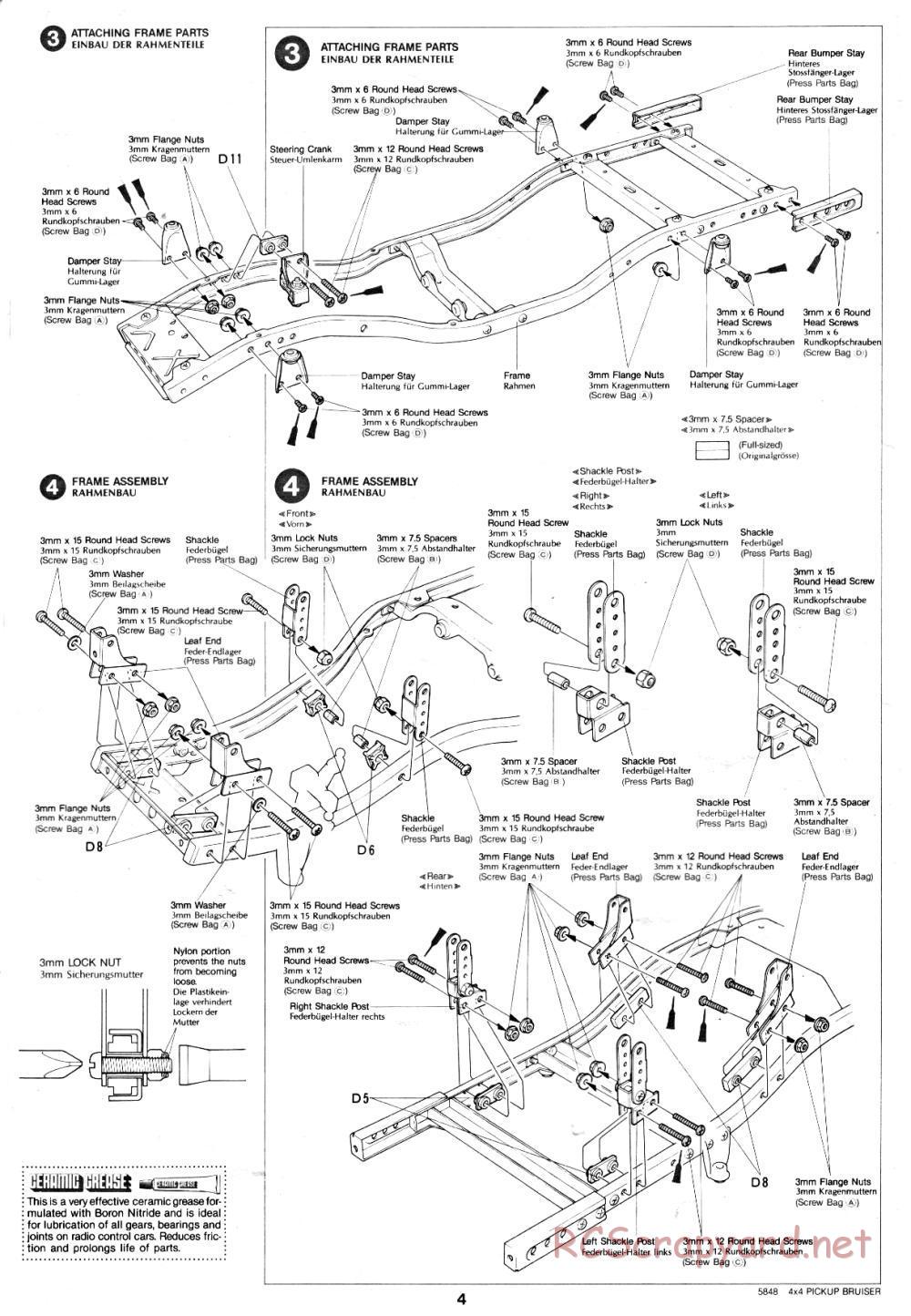 Tamiya - Toyota 4x4 Pick-Up Bruiser - 58048 - Manual - Page 4