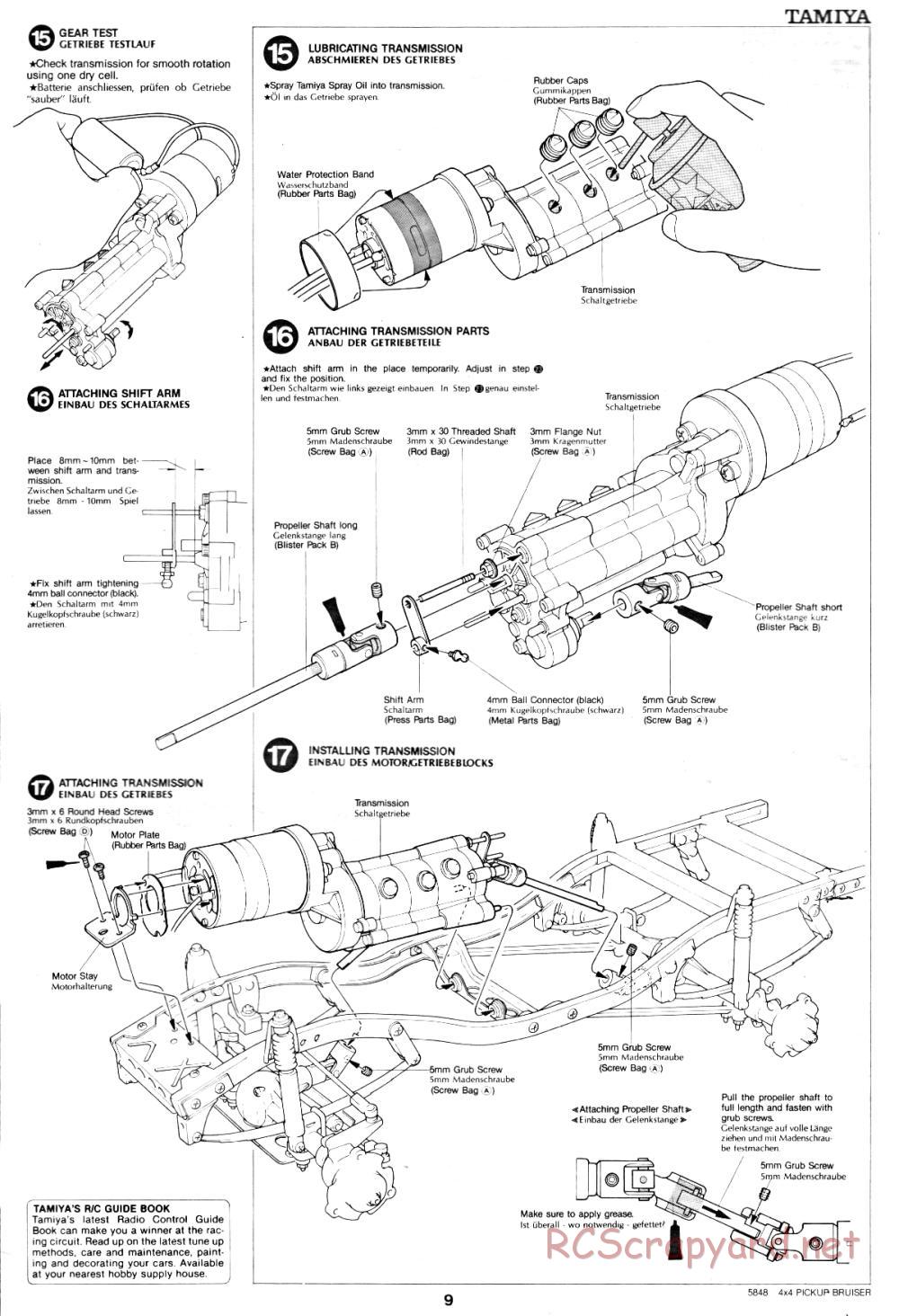 Tamiya - Toyota 4x4 Pick-Up Bruiser - 58048 - Manual - Page 9