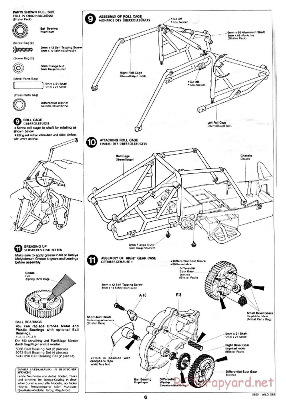 Tamiya - Wild One - 58050 - Manual - Page 6